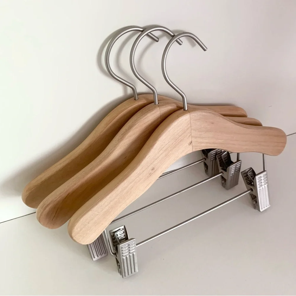 Vintage Oshkosh b gosh wood and matte Steele hangers